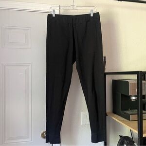 RABENS SALONER black textured slim tapered leg cropped pants